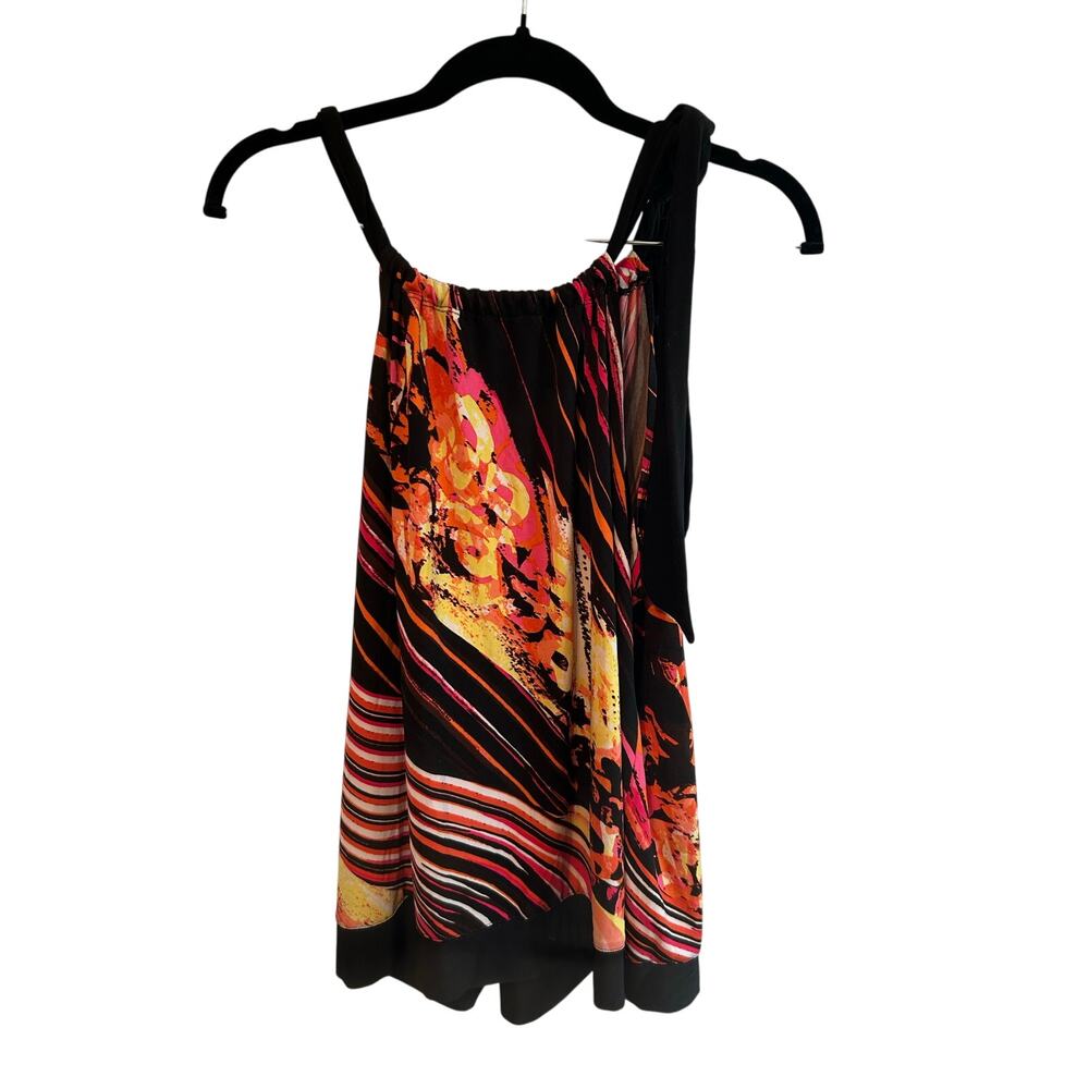 Vintage Y2K Style Printed Shoukter Tie Tank Large